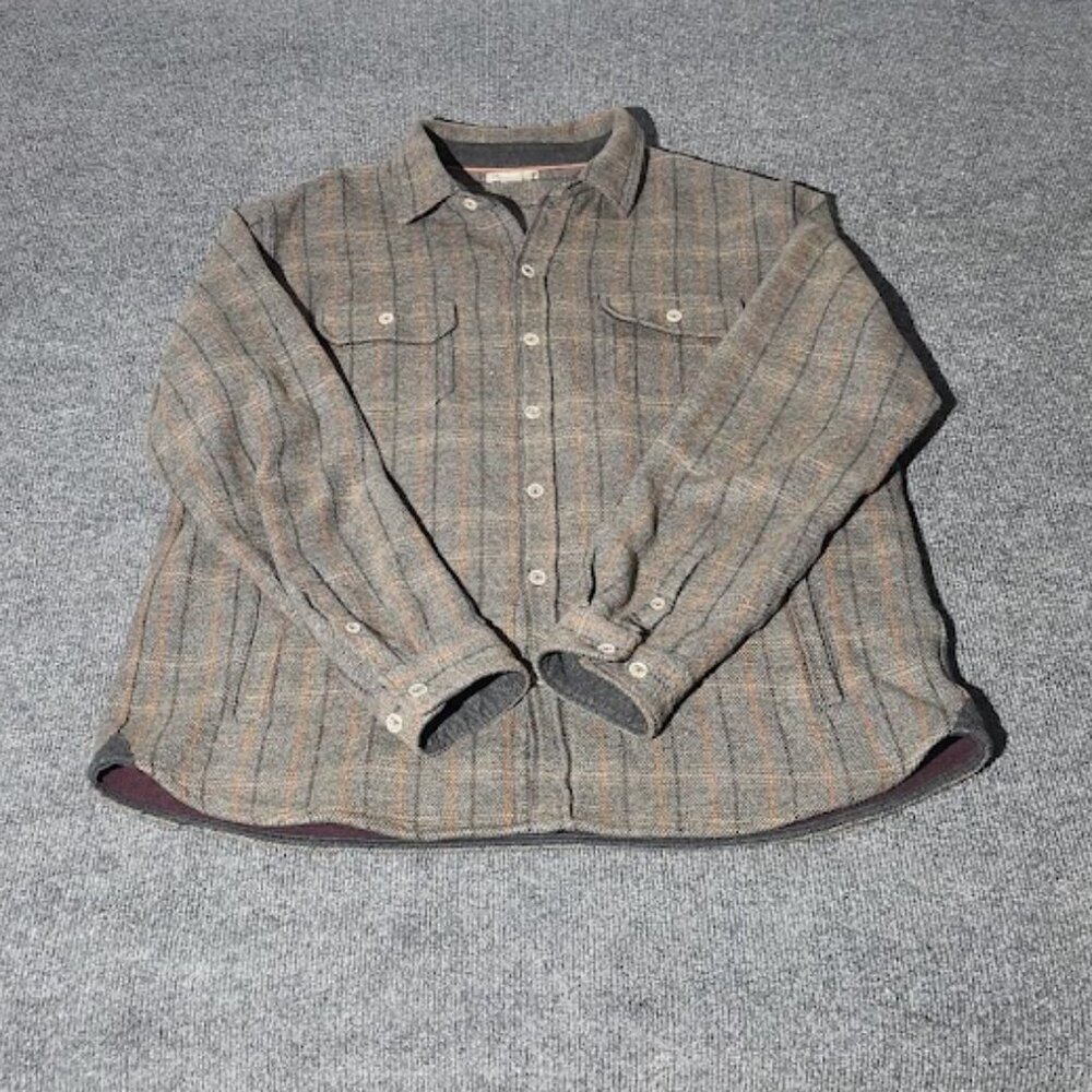 Carbon 2 Cobalt Men's Long Sleeve Button-Down Shacket in size Large